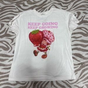 Cute strawberry shortcake graphic tee-shirt.